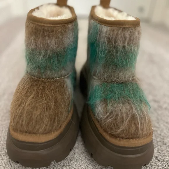 Chunky Sole Woolly Genuine Shearling Bootie (Women)